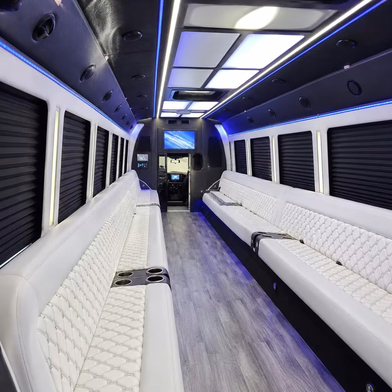 party buses built for reading prom groups who want to arrive in style